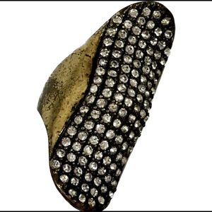 Brass ring with QZS. Perfect for long fingers